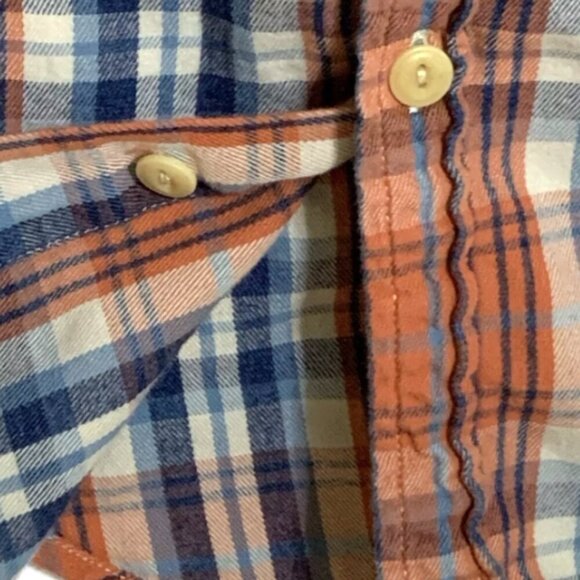 Vtg Distressed Denim & Supply Ralph Lauren Flannel Shirt Mens M Red Plaid - Picture 8 of 12